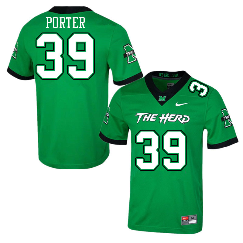 Men #39 Jared Porter Marshall Thundering Herd College Football Jerseys Sale-Green